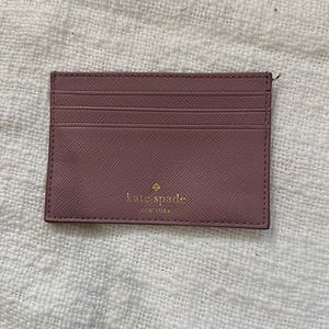 Kate Spade Glitter Card Case – Rose Mauve & Sparkle